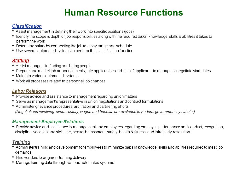 Definition of Human Resource Management and HR Management Functions